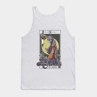 The Hermit Tarot Card Goth Gothic Gift Occult Comic Graphic Tank Top